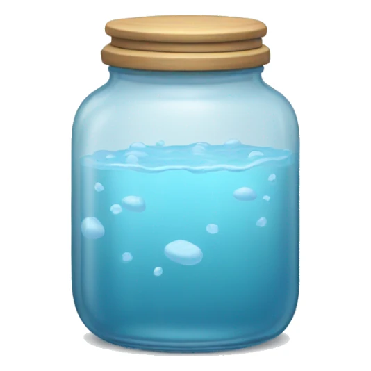 glass jar full of bath water sticker