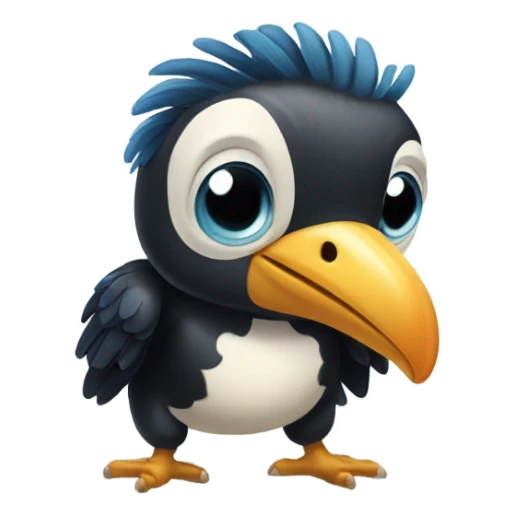 Make me a baby tucano emoji with a happy face sticker