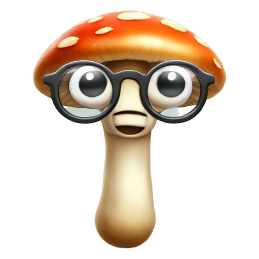 Mushroom wearing glasses  sticker