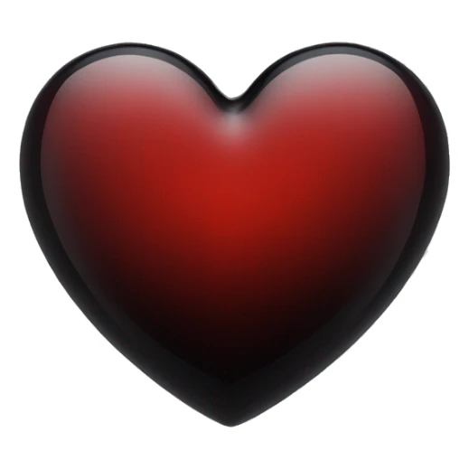 red black glass heart sticker