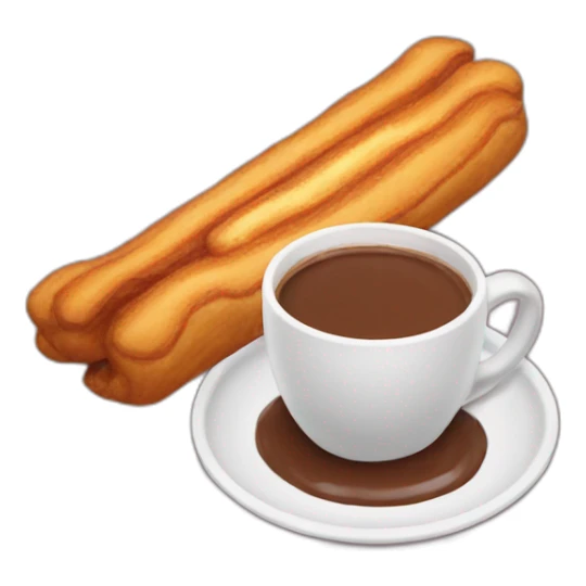 Churros and a cup of hot chocolate  sticker