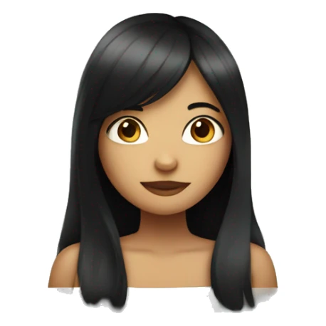 girl with dark hair posing in the mirror sticker