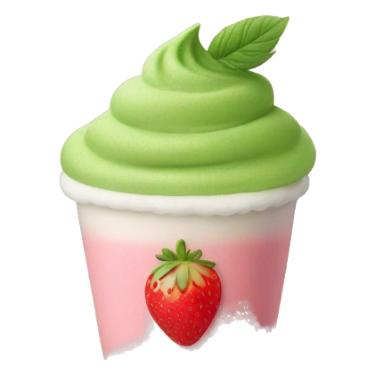I want matcha with strawberry foam on it sticker