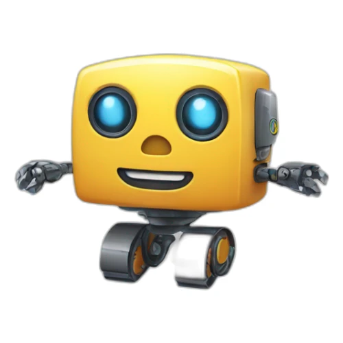 cute packaging robot sticker