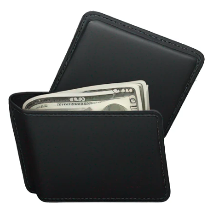 wallet with no money in it, black sticker
