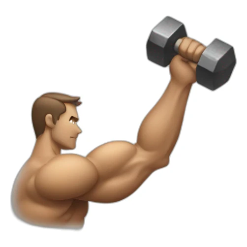 Arm with dumbbell in hand doing a hammer curl sticker
