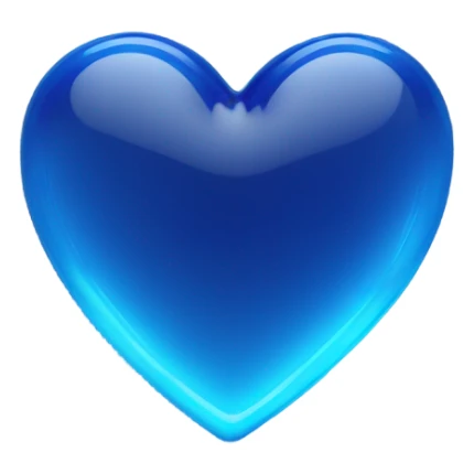 Neon glass cobalt heart  sticker