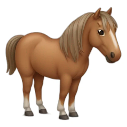 horse with body in shape of letter Q sticker
