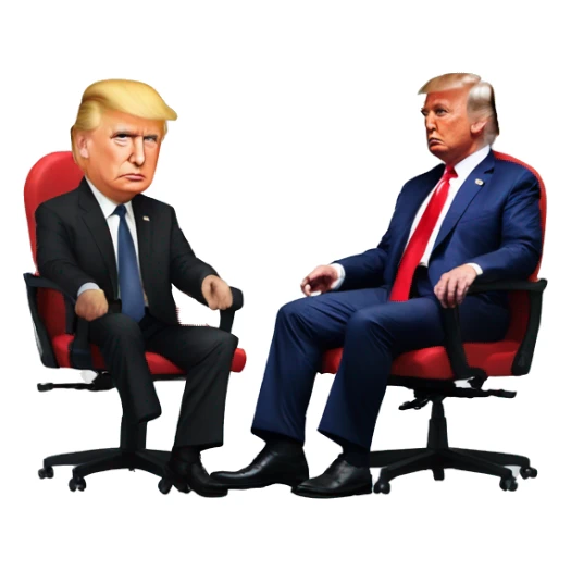 putin aitting on gaming chair with donald trump sticker