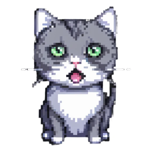 surprised cat with wide eyes sticker