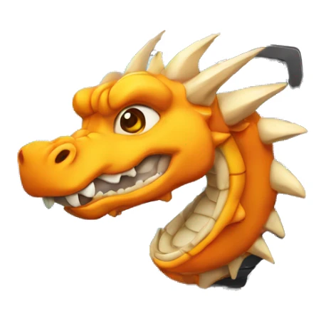 un dragón chino con cabeza de Tv sticker