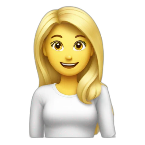 Blond woman-thumb up sticker