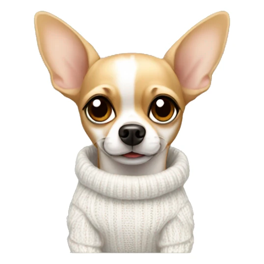 Chihuahua with white sweater sticker
