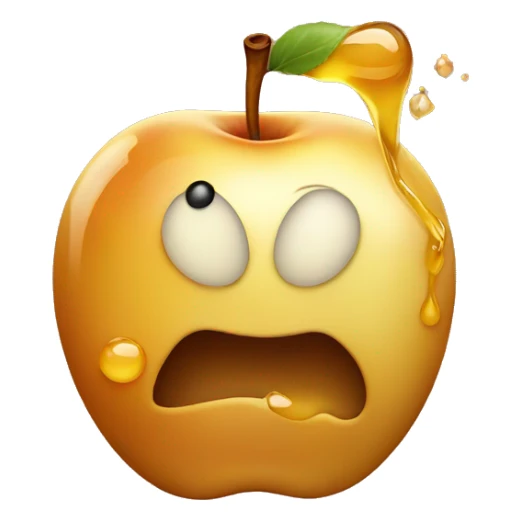 apple dipped in honey new years sticker