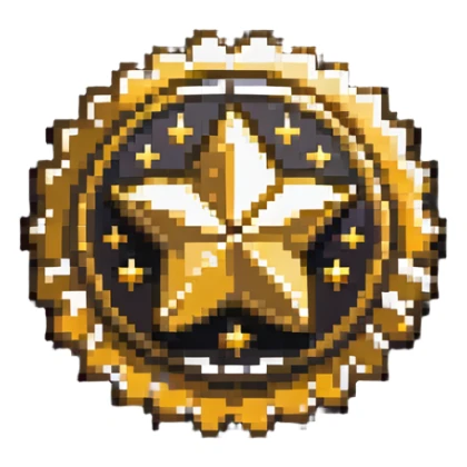 A shiny gold badge with a star and 'SPONSOR' text sticker