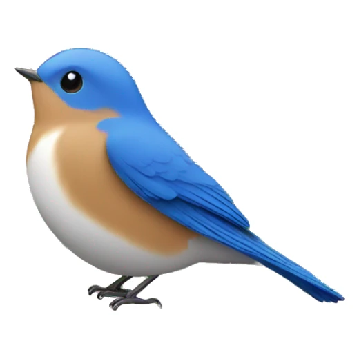 bluebird in a garden of flowers  sticker