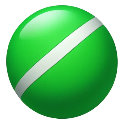 Green ball with right tik mark insde sticker