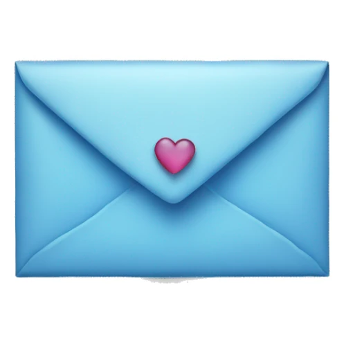 Blue written letter with heart in middle sticker