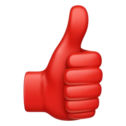 crea un dedo de like en color rojo al centro debe ir la frase caja cusco sticker