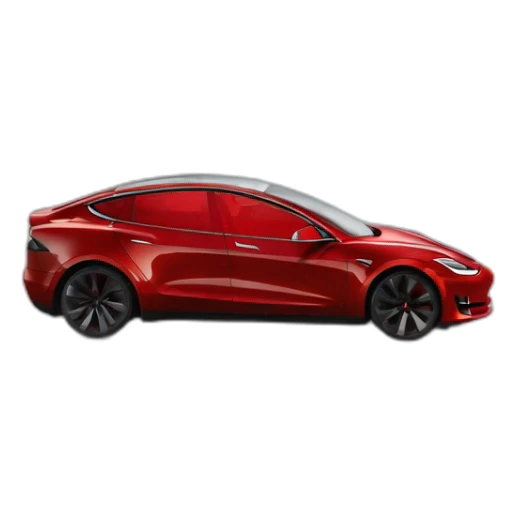 Tesla car red line diagonally  sticker