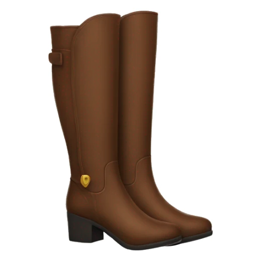 Brown pair of knee high boots sticker