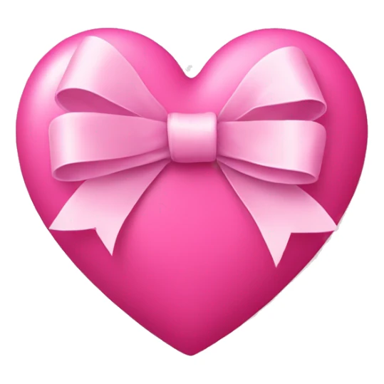 pink heart with small bow on top of it sticker