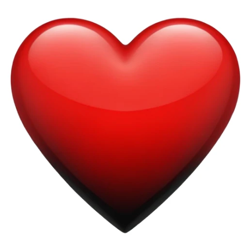Red and black heart sticker