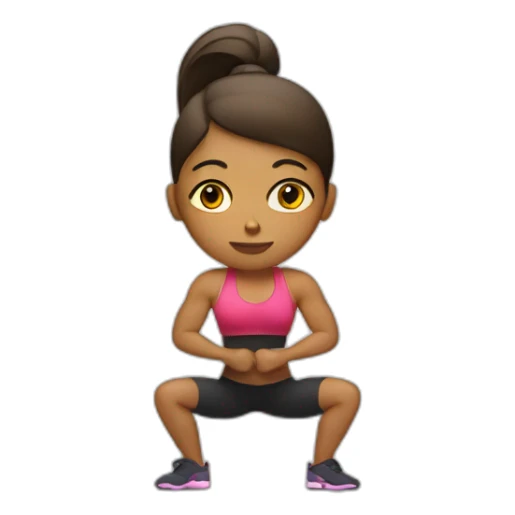 a sad female fitness trainer weightlifting sticker