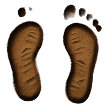 pair of shoeprints in the dirt sticker