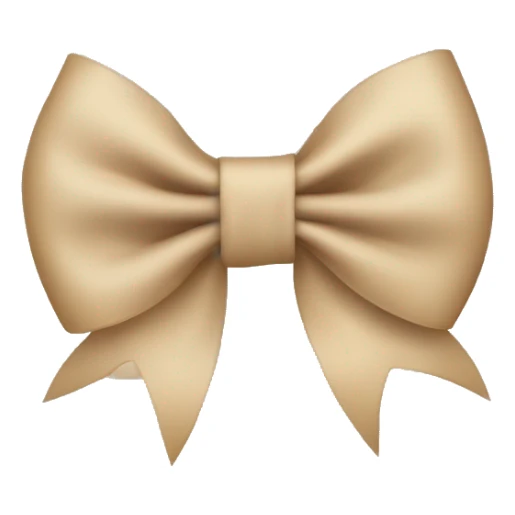 Beige bow sticker