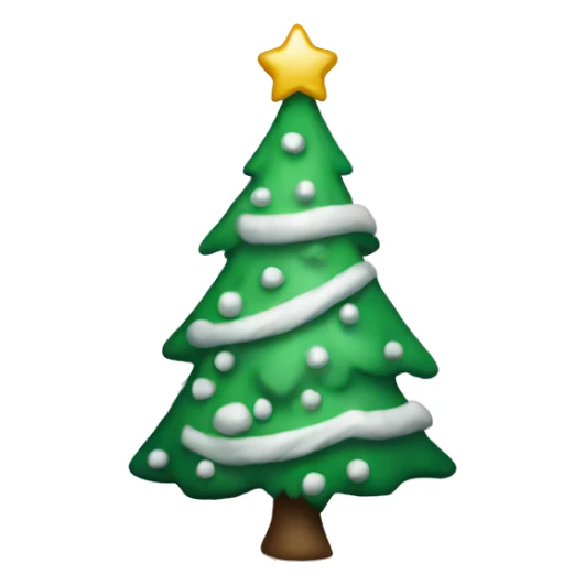 white christmas tree sticker