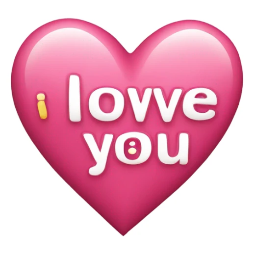 Heart with I love you sticker