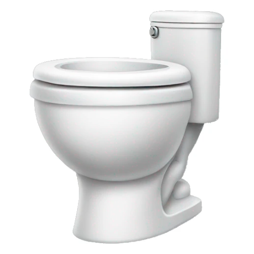 A toilet with a head sticking out sticker