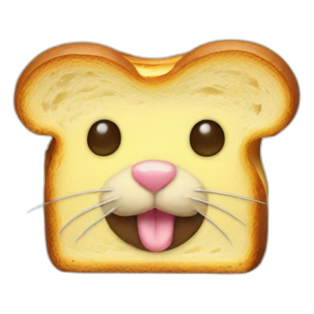rat-face-in-toast-costume sticker