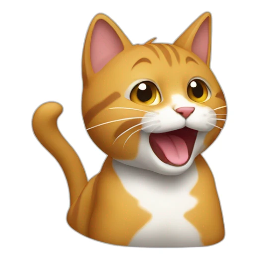 Gato sacando la lengua para un lado sticker