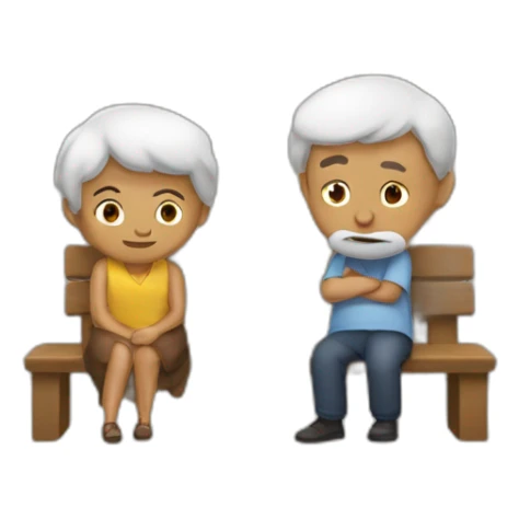 deux personne qui parlent sticker