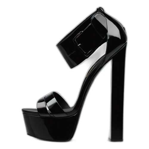 Ysl TRIBUTE PLATFORM SANDAL black PATENT LEATHER sticker