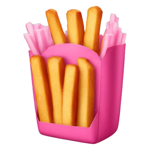 pink fries chicken sticker