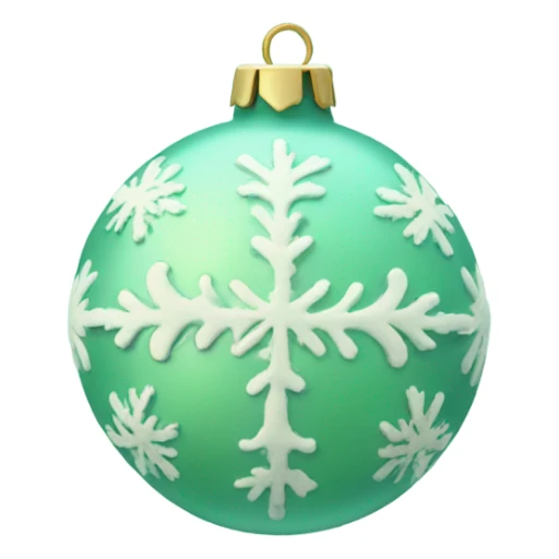 Pastel Green ornament with winter pin  sticker