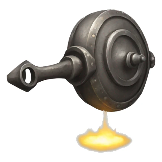 a magical artifact (an old iron with smoke) sticker