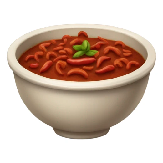 Bowl of chili sticker