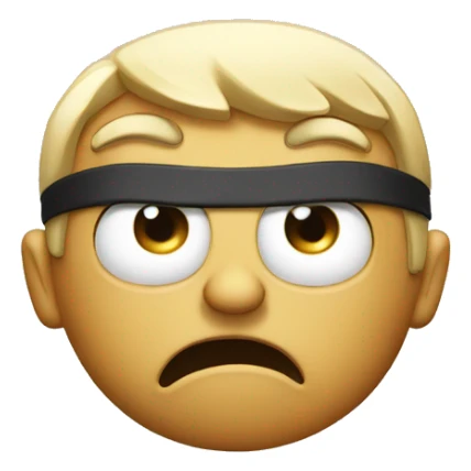 Gilt emoji with attitude, eyebrow raised, angry face, and arms crossed sticker