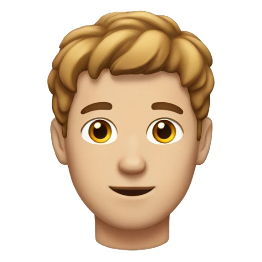 White man with brown hair wearing a cat on his head sticker