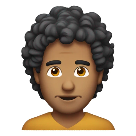 Mexican man with shaggy hair  sticker