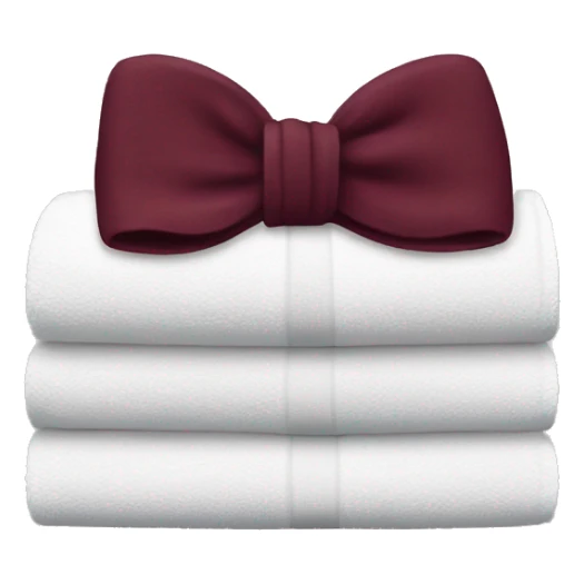 spa hot towels wrapped in a burgundy bow sticker