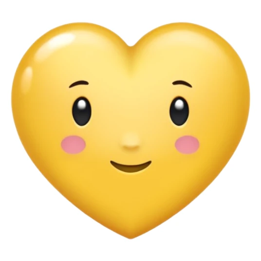 Une bulle de BD jaune avec dedans un coeur blanc  sticker