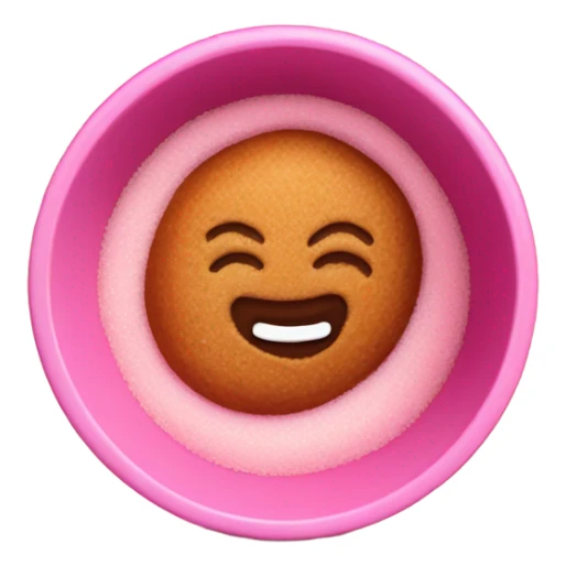 Cinnamon sugar in a pink bowl sticker