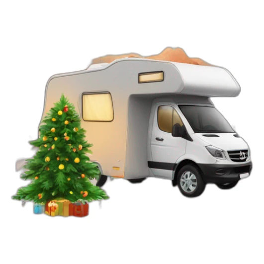 Camping Car Weinsberg Pepper MF with a Christmas Tree  sticker