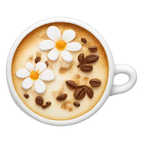 Floral cappuccino  sticker