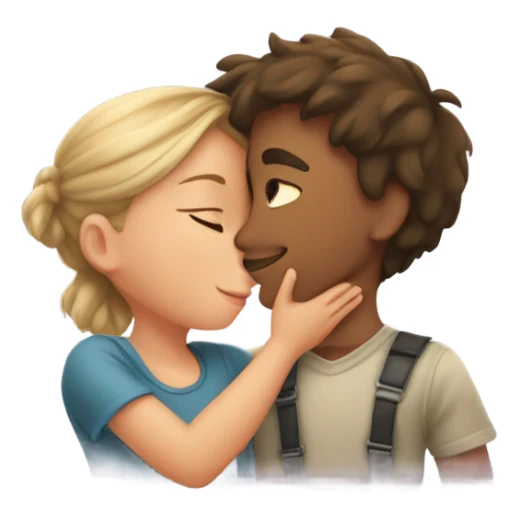 Boy kiss girl sticker